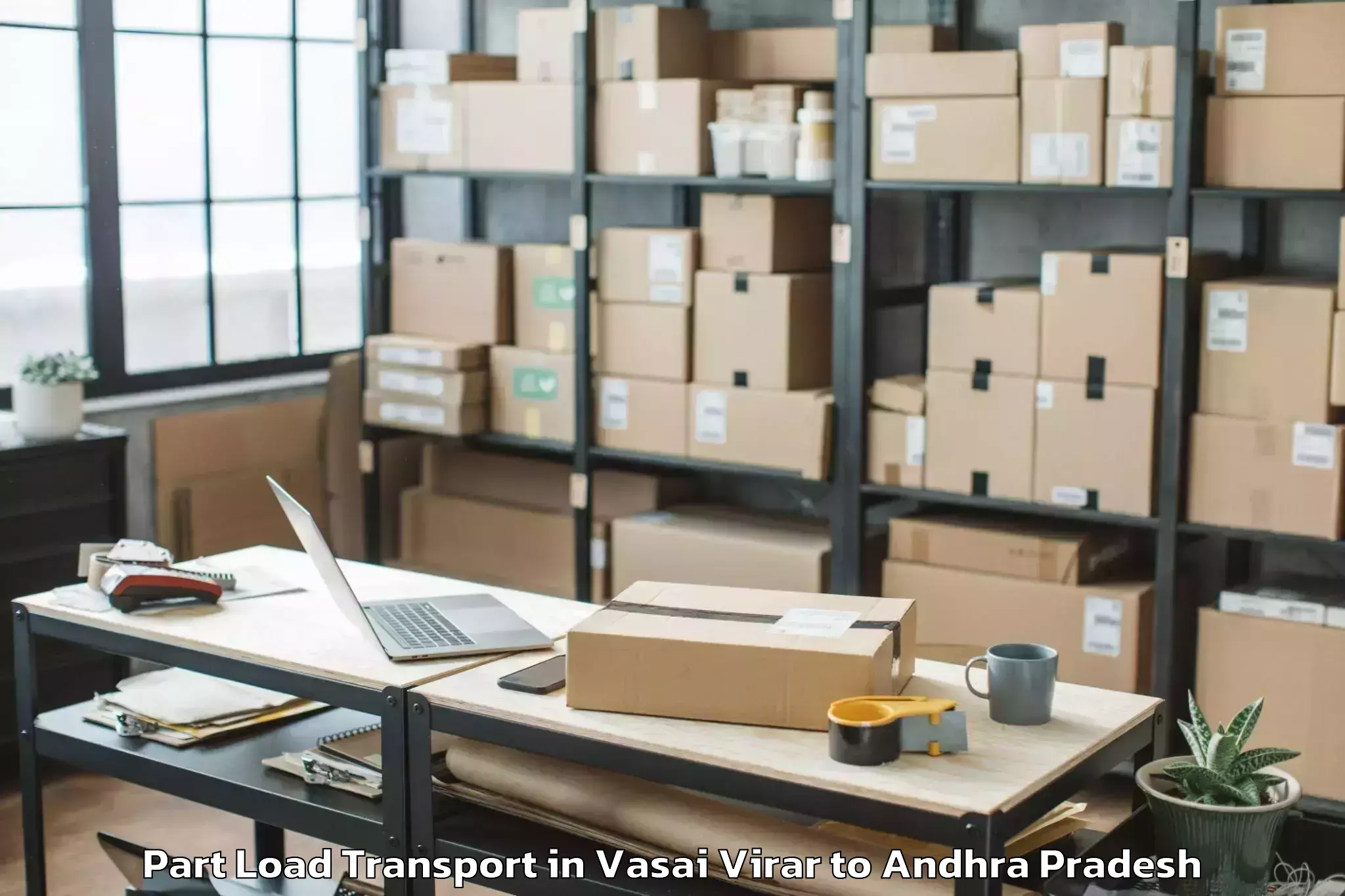 Book Vasai Virar to Maredumilli Part Load Transport Online